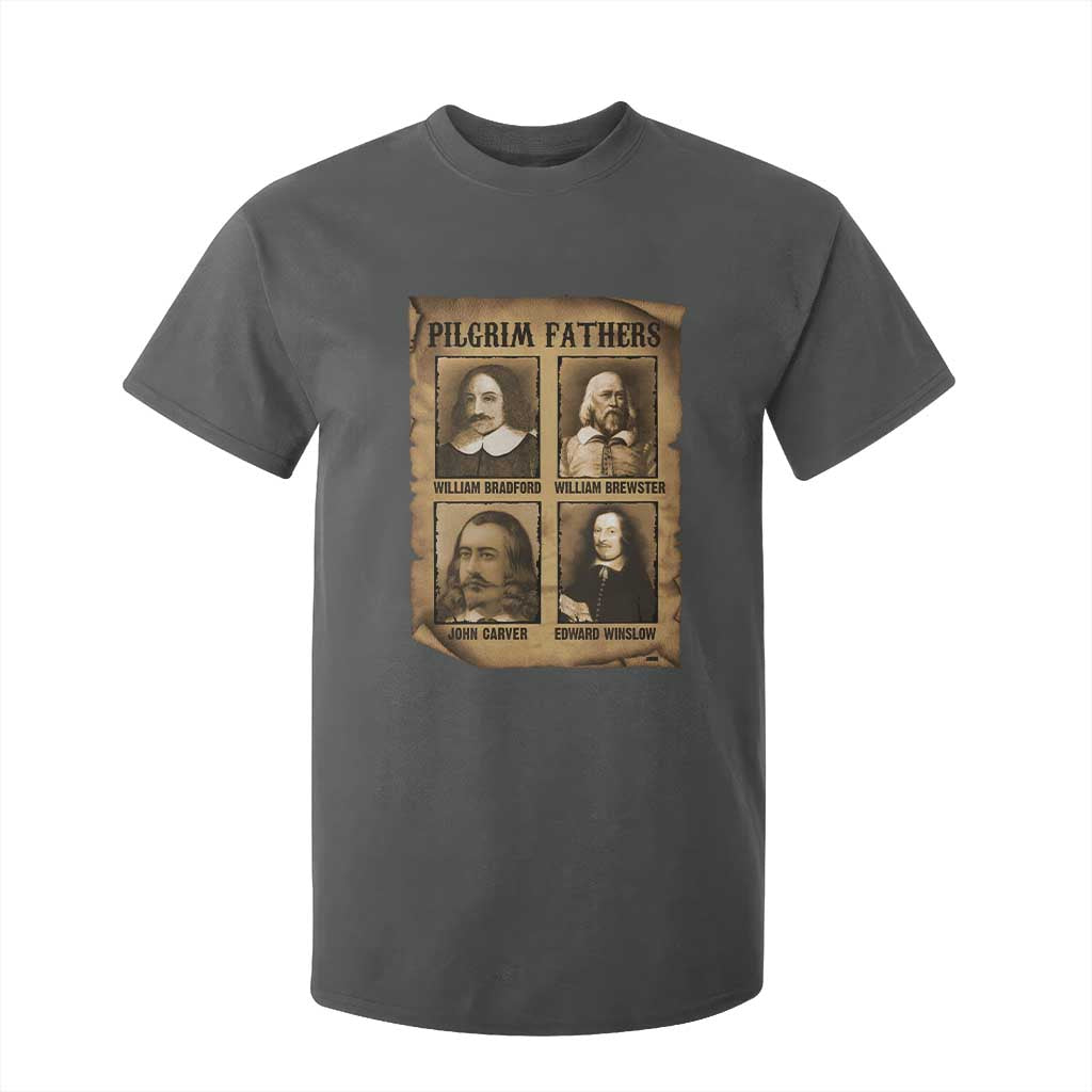 Thanksgiving Pilgrim Fathers T Shirt For Kid Plymouth Colony Massachusetts History TS11 Dark Heather Print Your Wear