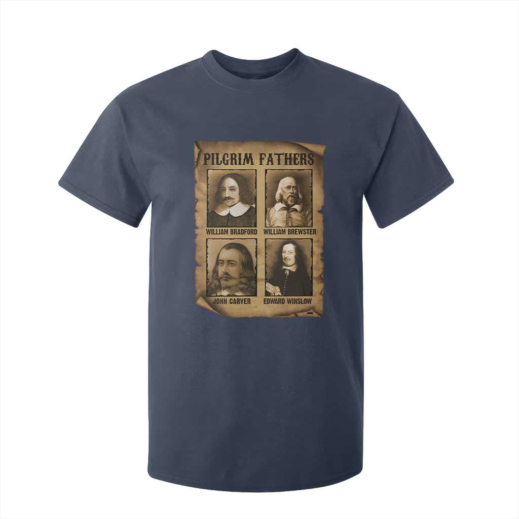 Thanksgiving Pilgrim Fathers T Shirt For Kid Plymouth Colony Massachusetts History TS11 Navy Print Your Wear