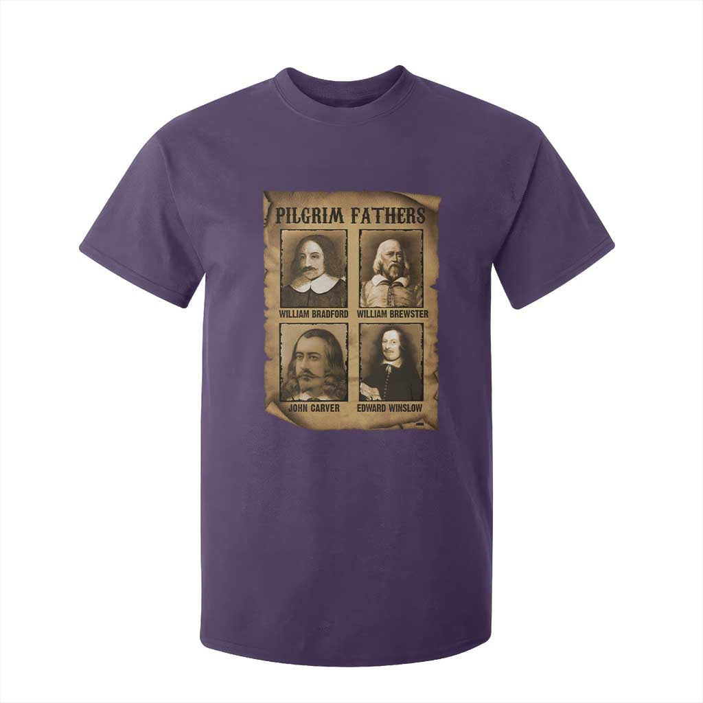 Thanksgiving Pilgrim Fathers T Shirt For Kid Plymouth Colony Massachusetts History TS11 Purple Print Your Wear