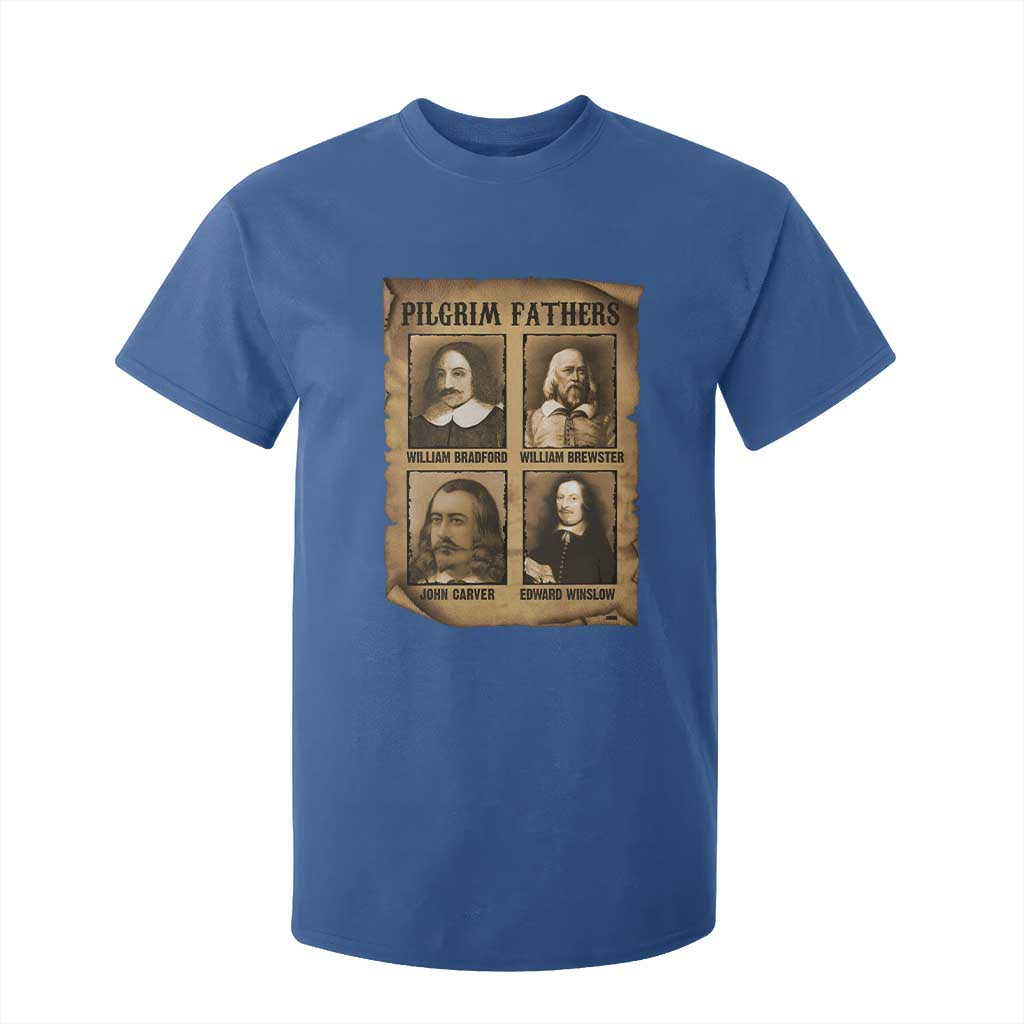 Thanksgiving Pilgrim Fathers T Shirt For Kid Plymouth Colony Massachusetts History TS11 Royal Blue Print Your Wear