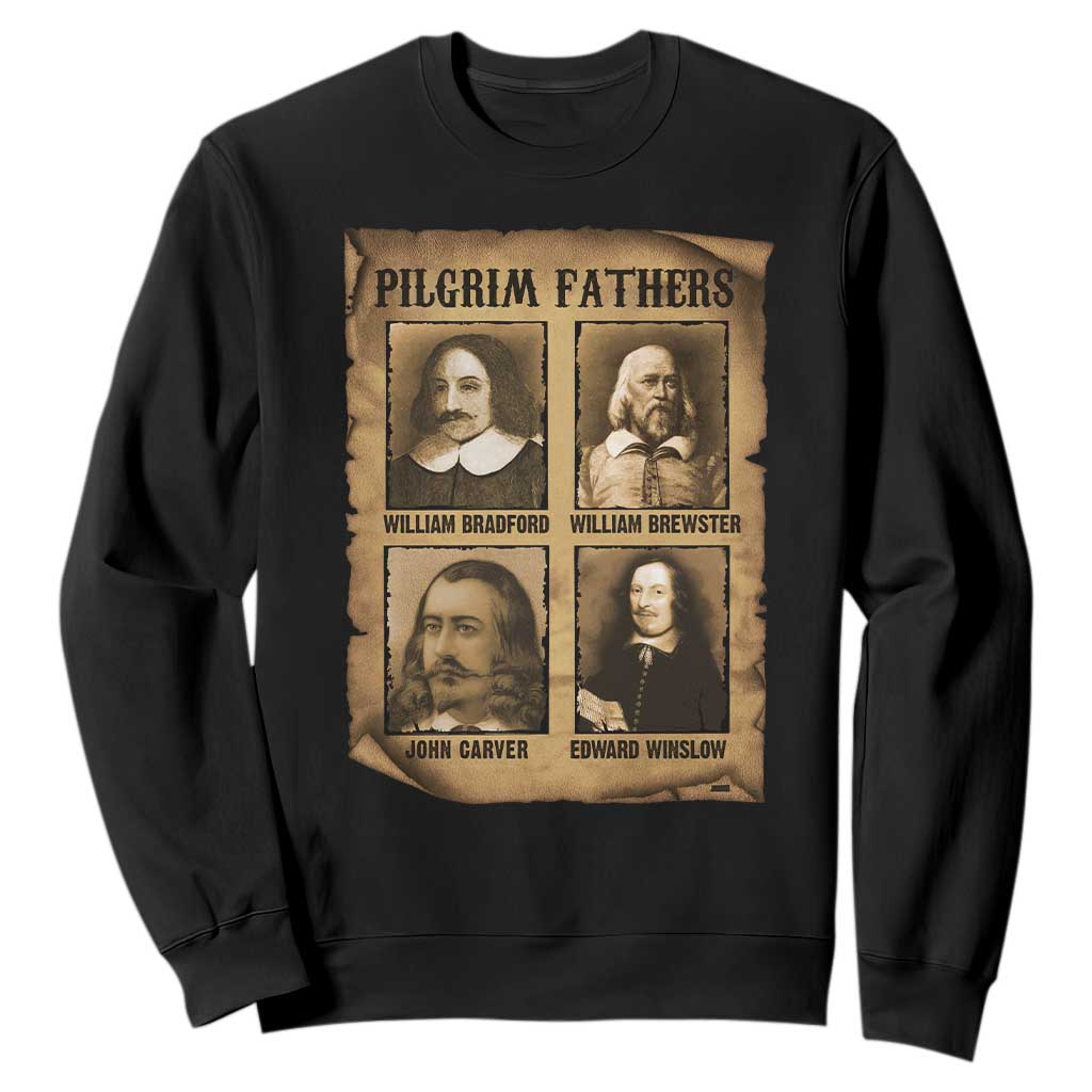 Thanksgiving Pilgrim Fathers Sweatshirt Plymouth Colony Massachusetts History TS11 Black Print Your Wear