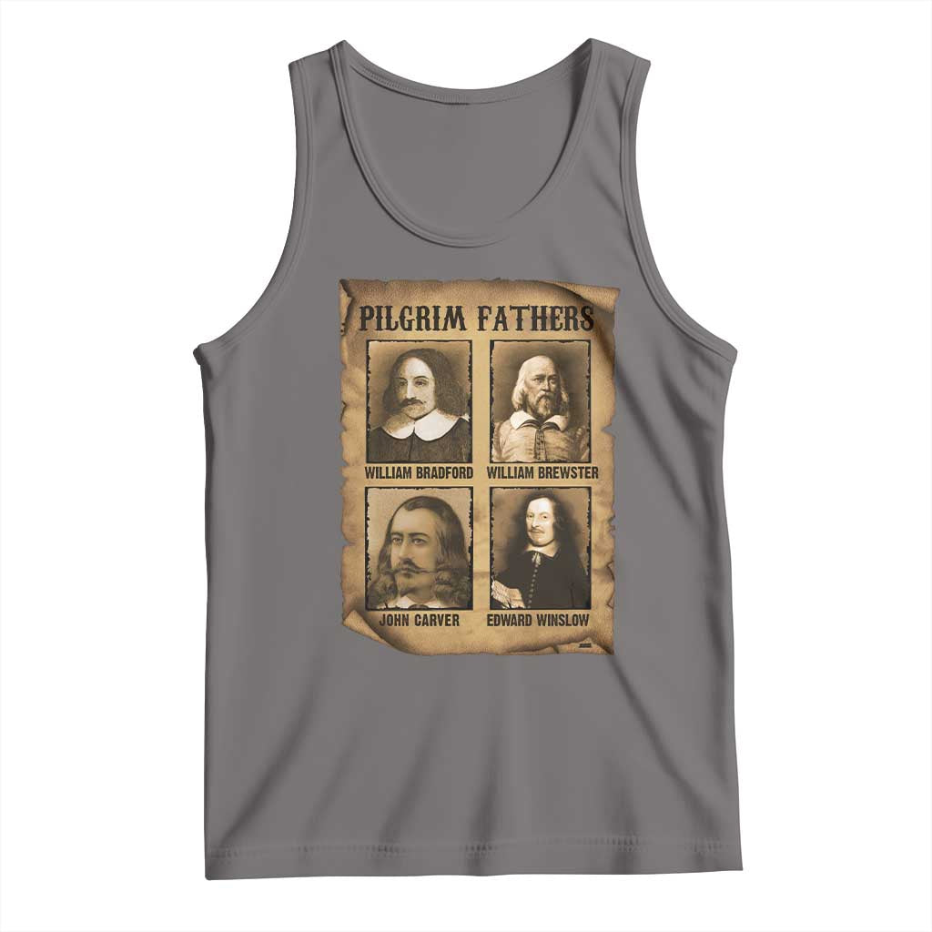 Thanksgiving Pilgrim Fathers Tank Top Plymouth Colony Massachusetts History TS11 Deep Heather Print Your Wear