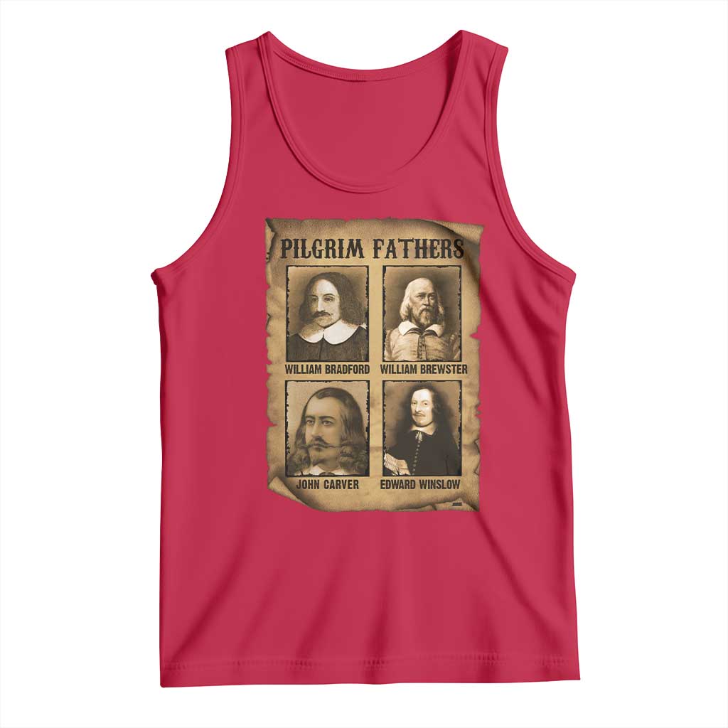 Thanksgiving Pilgrim Fathers Tank Top Plymouth Colony Massachusetts History TS11 Red Print Your Wear