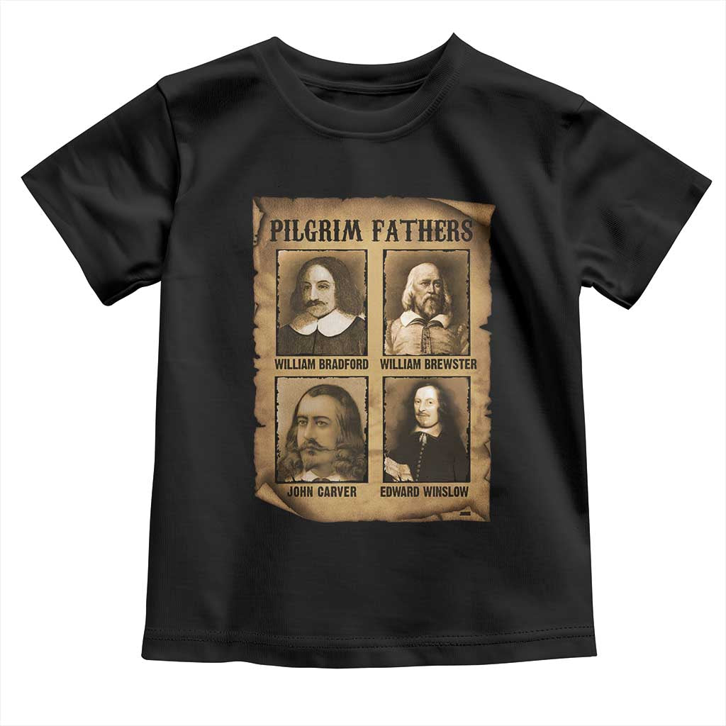 Thanksgiving Pilgrim Fathers Toddler T Shirt Plymouth Colony Massachusetts History TS11 Black Print Your Wear