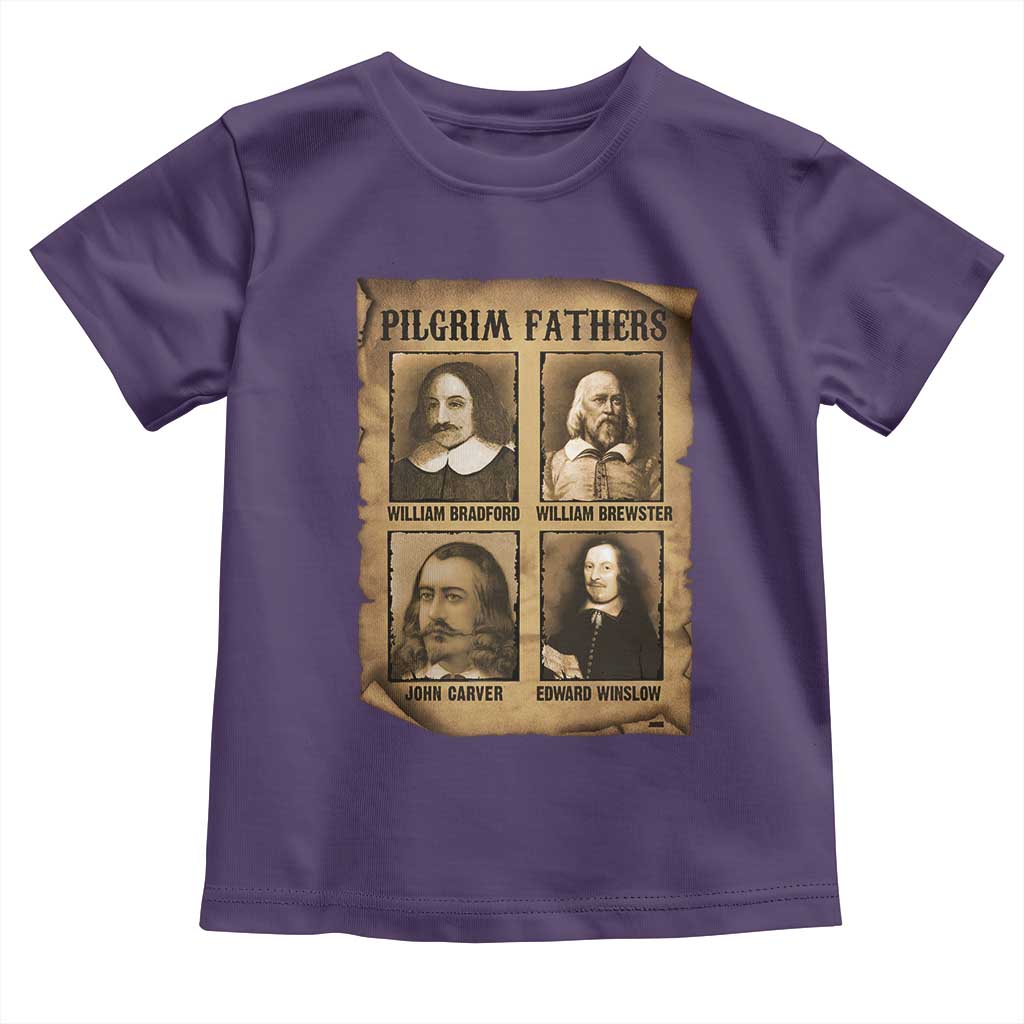 Thanksgiving Pilgrim Fathers Toddler T Shirt Plymouth Colony Massachusetts History TS11 Purple Print Your Wear