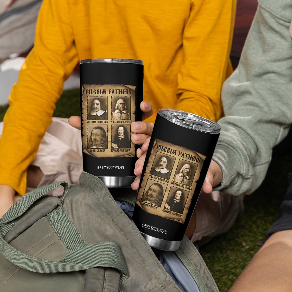 Thanksgiving Pilgrim Fathers Tumbler Cup Plymouth Colony Massachusetts History TS11 Print Your Wear