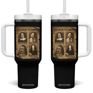 Thanksgiving Pilgrim Fathers Tumbler With Handle Plymouth Colony Massachusetts History TS11 One Size: 40 oz Black Print Your Wear