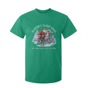 Funny Christmas Santa Viking T Shirt For Kid Sleipnir's Sleigh Rides Oh What Fun It Is To Ride TS11 Irish Green Print Your Wear