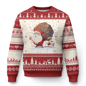 Funny Xmas Santa Ugly Christmas Sweater You Should See The Size Of My Sack Presents TS11 Red Print Your Wear