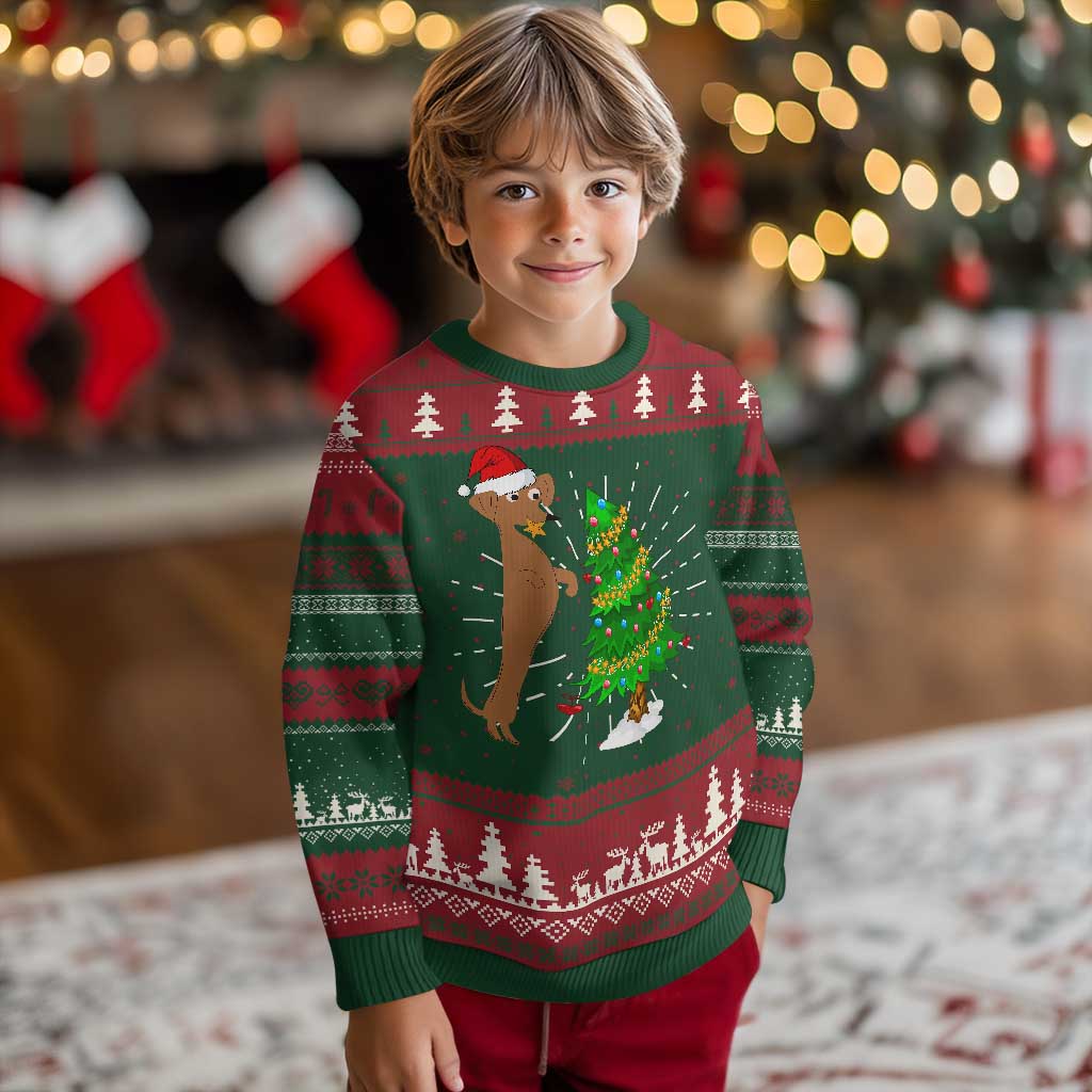 Funny Xmas Wiener Dog Ugly Christmas Sweater Decorations Xmas Tree TS11 Christmas Print Your Wear
