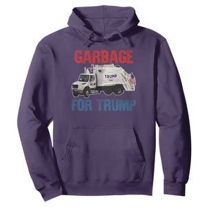 Garbage For Trump 2024 Hoodie Vintage Truck American Flag TS11 Purple Print Your Wear