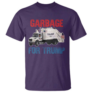 Garbage For Trump 2024 T Shirt Vintage Truck American Flag TS11 Purple Print Your Wear