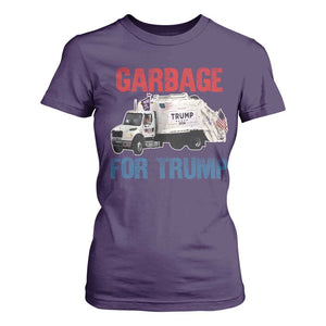 Garbage For Trump 2024 T Shirt For Women Vintage Truck American Flag TS11 Purple Print Your Wear