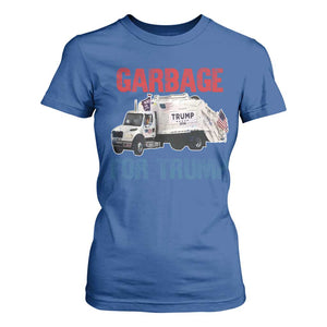 Garbage For Trump 2024 T Shirt For Women Vintage Truck American Flag TS11 Royal Blue Print Your Wear