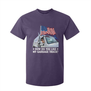 Funny Trump Garbage 2024 T Shirt For Kid How Do You Like My Garbage Truck American Flag TS11 Purple Print Your Wear