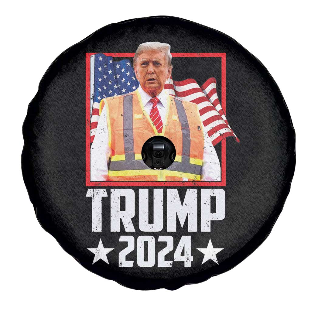 Funny Trump Garbage 2024 Spare Tire Cover American Flag TS11 Print Your Wear