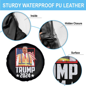 Funny Trump Garbage 2024 Spare Tire Cover American Flag TS11 Print Your Wear