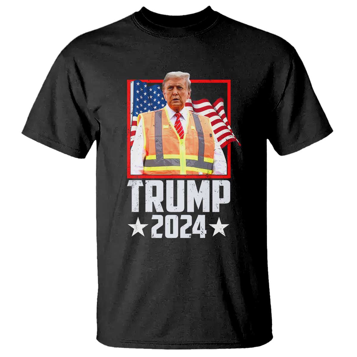 Funny Trump Garbage 2024 T Shirt American Flag TS11 Black Print Your Wear