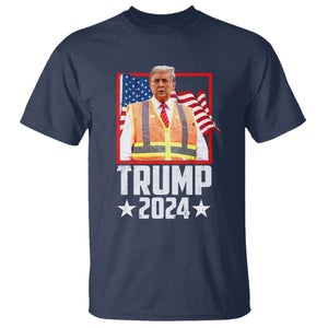 Funny Trump Garbage 2024 T Shirt American Flag TS11 Navy Print Your Wear