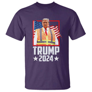 Funny Trump Garbage 2024 T Shirt American Flag TS11 Purple Print Your Wear