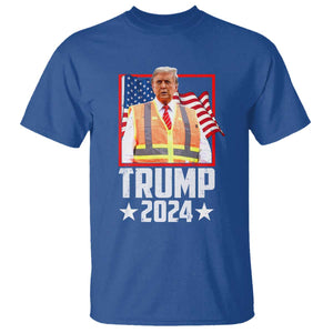 Funny Trump Garbage 2024 T Shirt American Flag TS11 Royal Blue Print Your Wear
