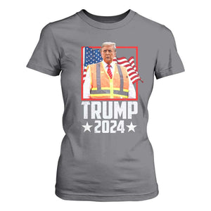 Funny Trump Garbage 2024 T Shirt For Women American Flag TS11 Charcoal Print Your Wear