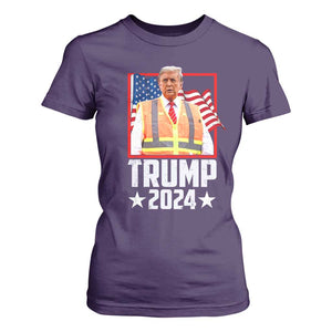 Funny Trump Garbage 2024 T Shirt For Women American Flag TS11 Purple Print Your Wear