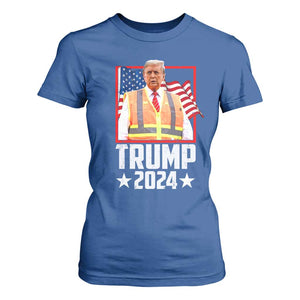Funny Trump Garbage 2024 T Shirt For Women American Flag TS11 Royal Blue Print Your Wear