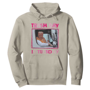 Funny Trump Garbage 2024 Hoodie Trash Day Is Tuesday Pink Trump TS11 Sand Print Your Wear