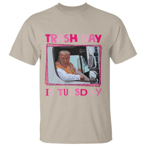 Funny Trump Garbage 2024 T Shirt Trash Day Is Tuesday Pink Trump TS11 Sand Print Your Wear