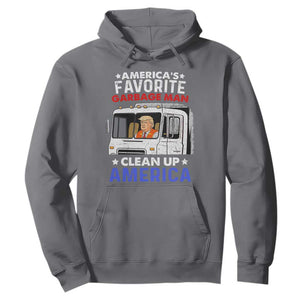 Funny Trump Garbage 2024 Hoodie America's Favorite Garbage Man Clean Up America TS11 Charcoal Print Your Wear