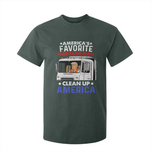 Funny Trump Garbage 2024 T Shirt For Kid America's Favorite Garbage Man Clean Up America TS11 Dark Forest Green Print Your Wear