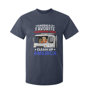 Funny Trump Garbage 2024 T Shirt For Kid America's Favorite Garbage Man Clean Up America TS11 Navy Print Your Wear