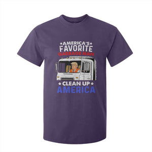 Funny Trump Garbage 2024 T Shirt For Kid America's Favorite Garbage Man Clean Up America TS11 Purple Print Your Wear