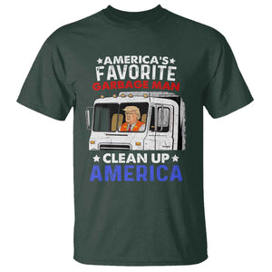 Funny Trump Garbage 2024 T Shirt America's Favorite Garbage Man Clean Up America TS11 Dark Forest Green Print Your Wear