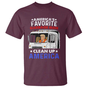 Funny Trump Garbage 2024 T Shirt America's Favorite Garbage Man Clean Up America TS11 Maroon Print Your Wear
