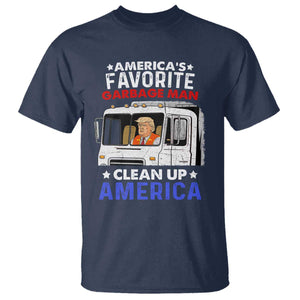 Funny Trump Garbage 2024 T Shirt America's Favorite Garbage Man Clean Up America TS11 Navy Print Your Wear