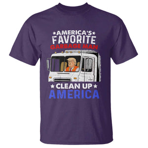 Funny Trump Garbage 2024 T Shirt America's Favorite Garbage Man Clean Up America TS11 Purple Print Your Wear
