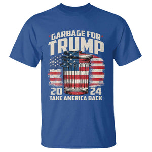 Garbage For Trump 2024 T Shirt Take America Back America Flag TS11 Royal Blue Print Your Wear