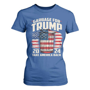 Garbage For Trump 2024 T Shirt For Women Take America Back America Flag TS11 Royal Blue Print Your Wear