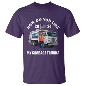 Funny Trump Garbage 2024 T Shirt How Do You Like My Garbage Truck 2024 TS11 Purple Print Your Wear