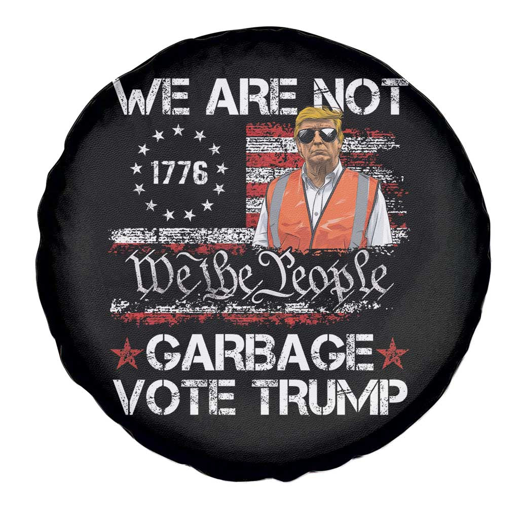 We Are Not Garbage Vote Trump Spare Tire Cover Betsy Ross Flag TS11 Print Your Wear
