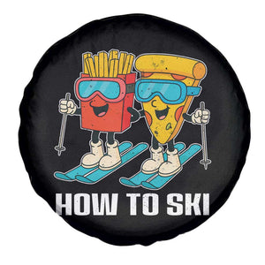 Funny Skiing Food Lover Spare Tire Cover How To Ski Pizza French Fries Skier TS11 Print Your Wear