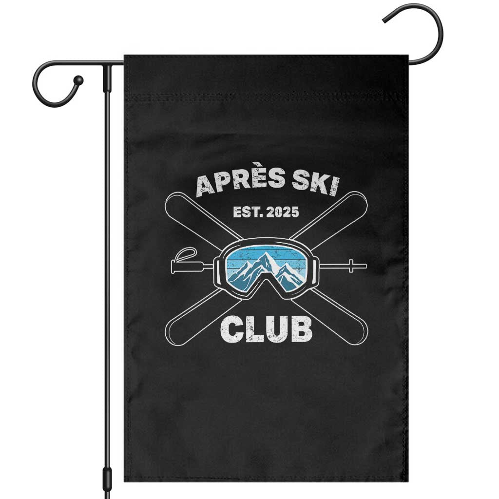 Apres Ski Club 2025 Garden Flag Skiing Winter Sport Mountain TS11 Black Print Your Wear