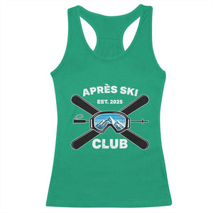 Apres Ski Club 2025 Racerback Tank Top Skiing Winter Sport Mountain TS11 Irish Green Print Your Wear