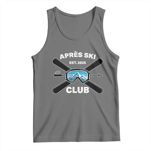 Apres Ski Club 2025 Tank Top Skiing Winter Sport Mountain TS11 Black Heather Print Your Wear