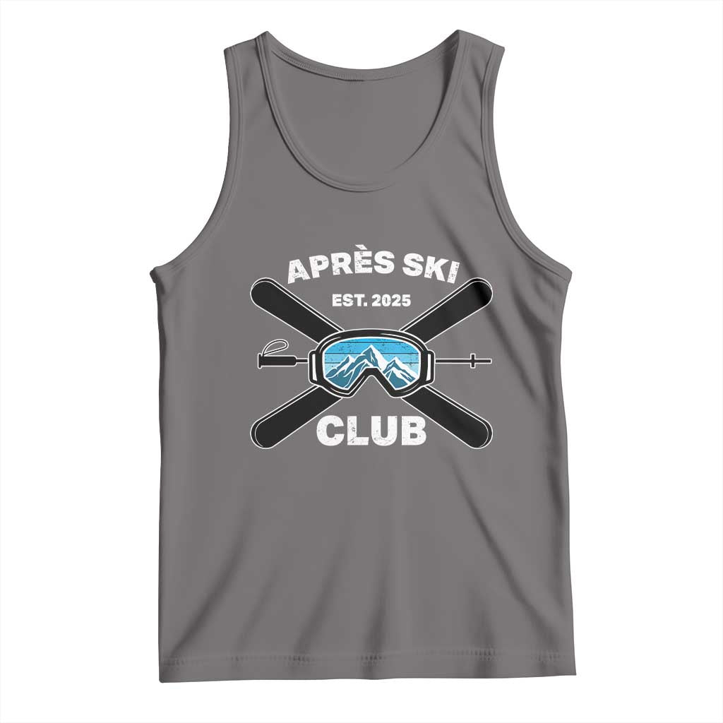 Apres Ski Club 2025 Tank Top Skiing Winter Sport Mountain TS11 Deep Heather Print Your Wear