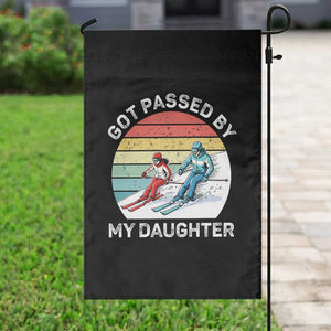 Funny Skiing Dad Garden Flag Got Passed By My Daughter Retro Vintage TS11 Print Your Wear