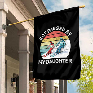 Funny Skiing Dad Garden Flag Got Passed By My Daughter Retro Vintage TS11 Print Your Wear