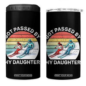 Funny Skiing Dad 4 in 1 Can Cooler Tumbler Got Passed By My Daughter Retro Vintage TS11 One Size: 16 oz Black Print Your Wear